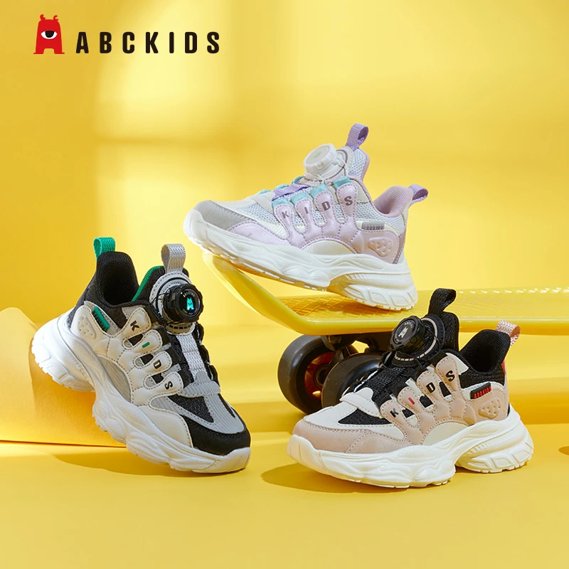 Abckids儿童鞋2025年秋季男童网面透气运动鞋女童防滑软底休闲鞋