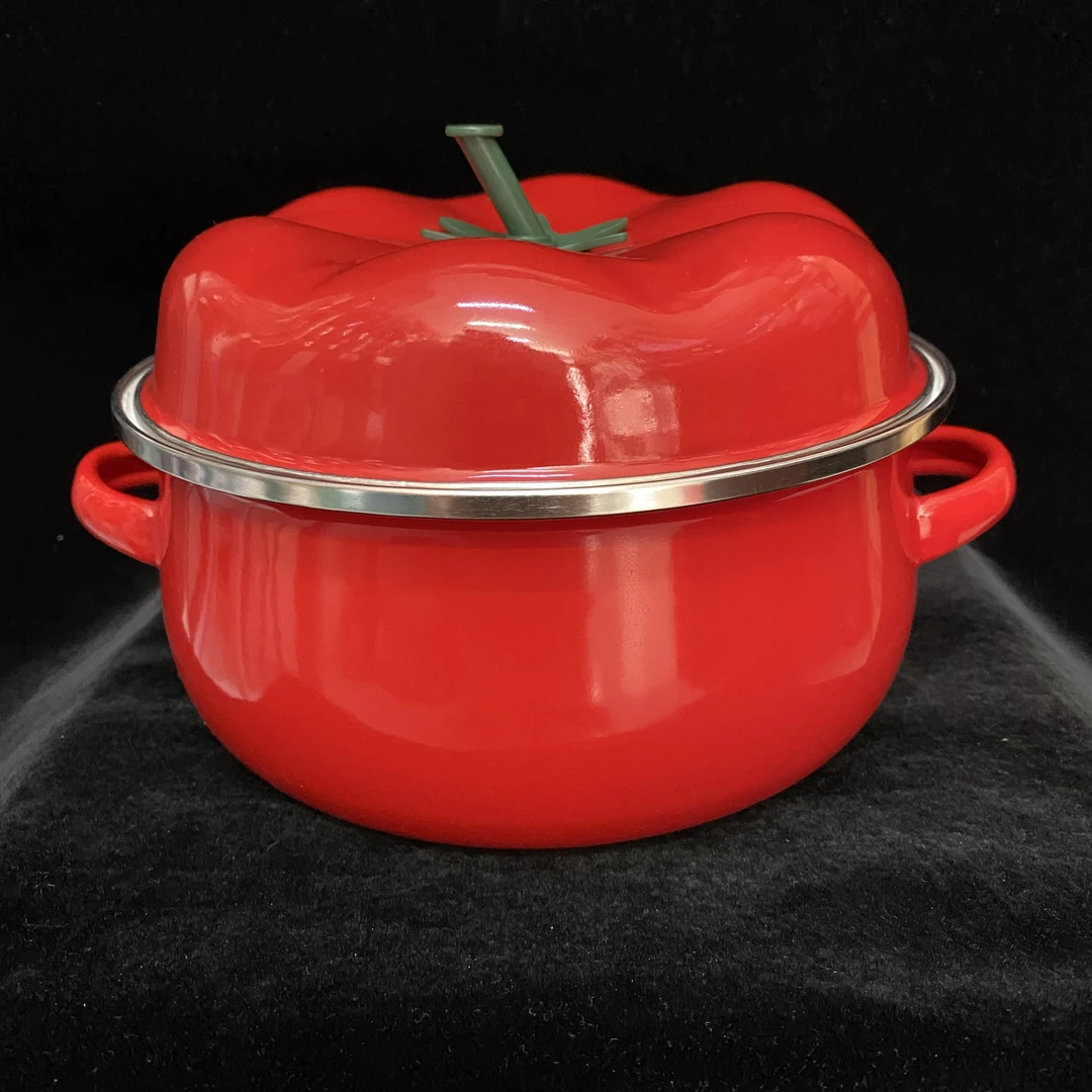 珐琅搪瓷新鲜西红柿锅泡面稀饭电磁炉明火通用中式汤锅