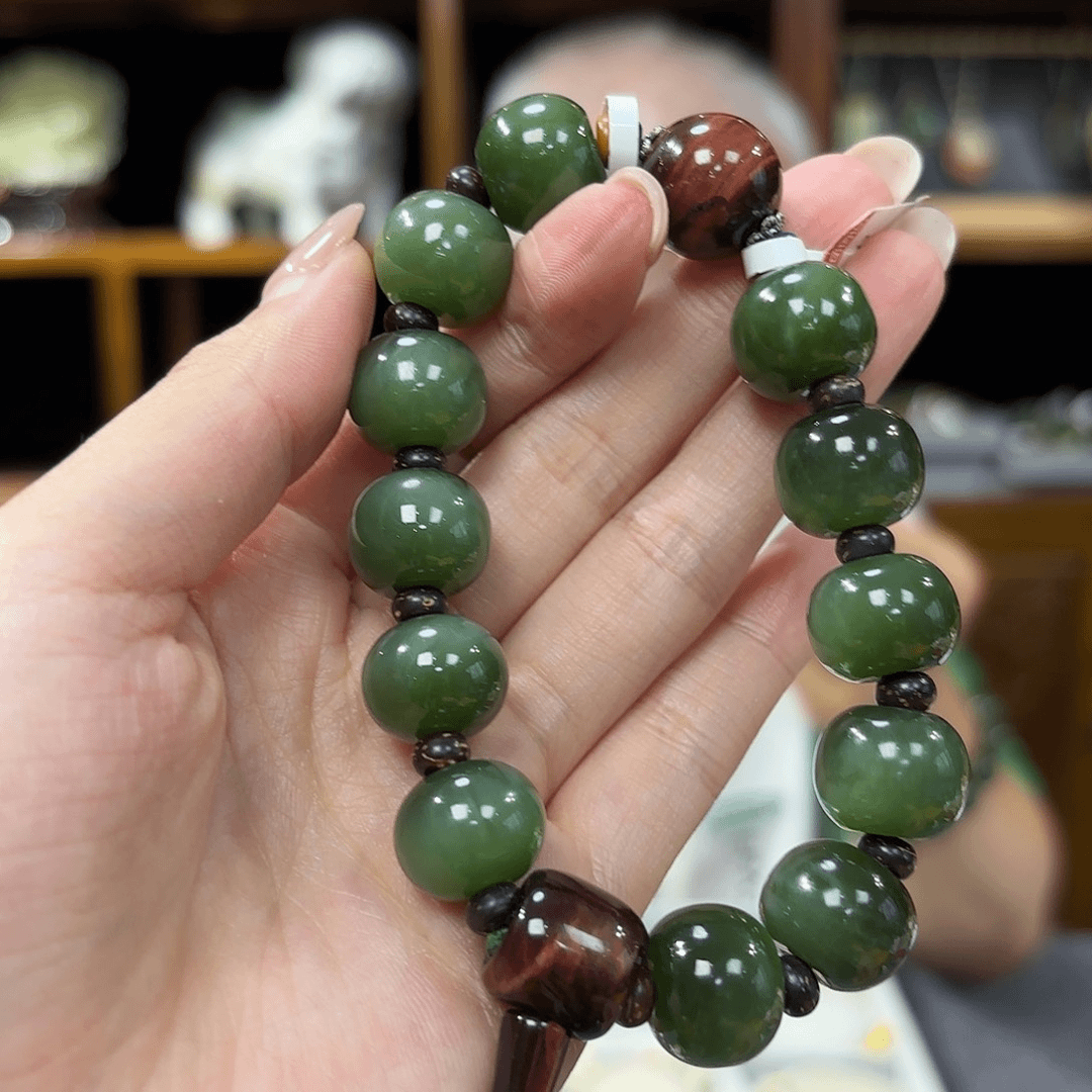 和田玉（碧玉）手串未镶嵌