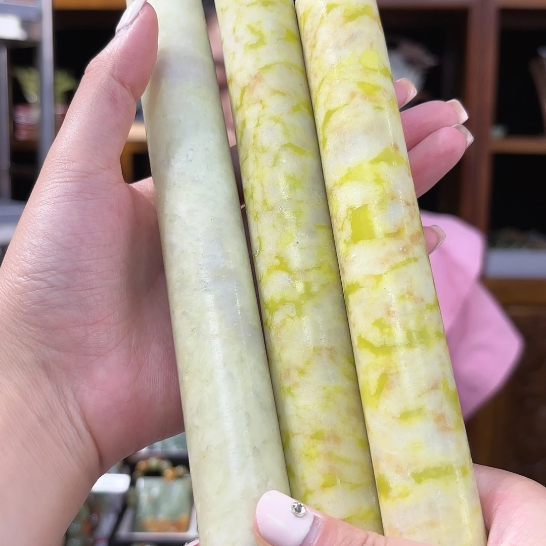 蛇纹石玉擀面杖多样性发货其中之一未镶嵌