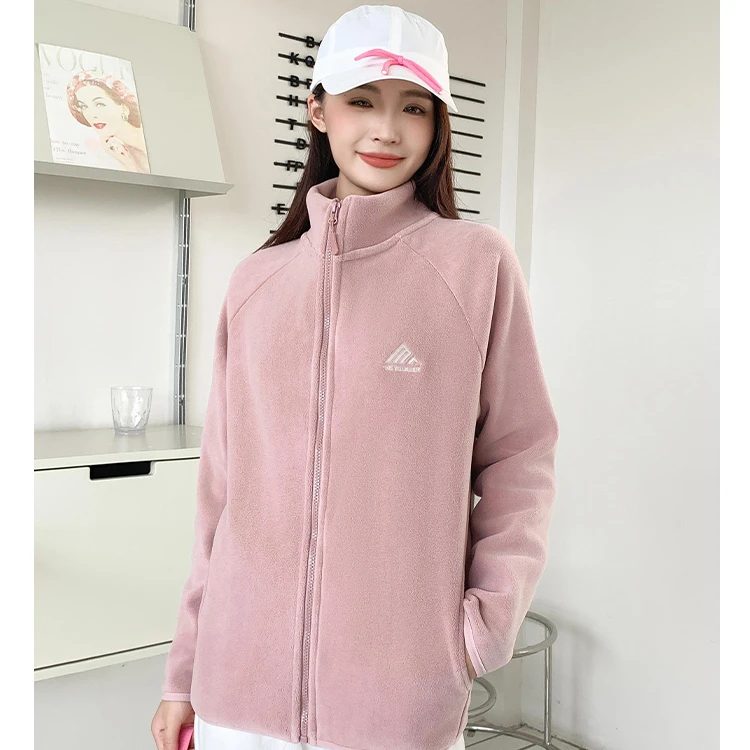 JF秋冬云感有范休闲男女同款防风保暖透气百搭简约摇粒绒情侣外套