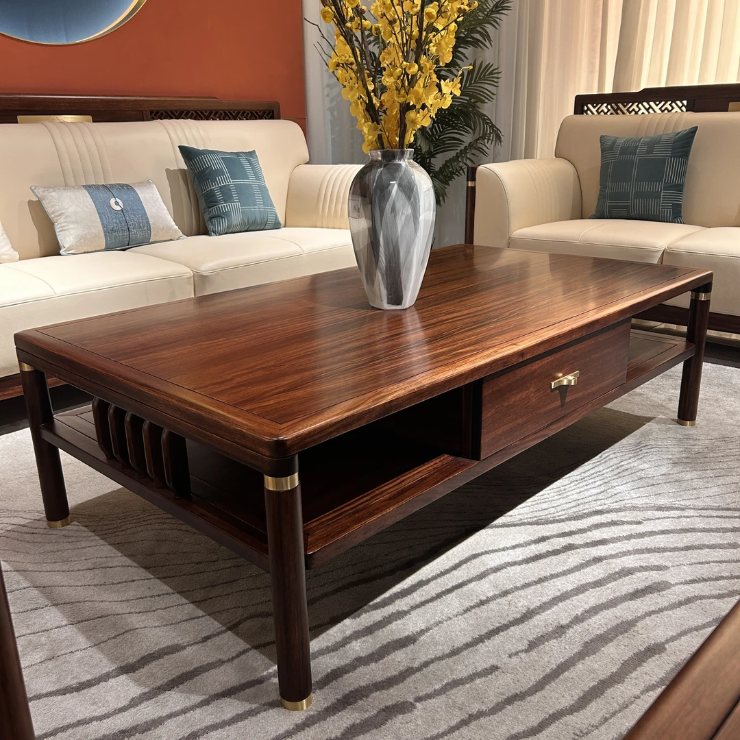 【CMX】新中式8230-1乌金木实木茶几1530*850*460