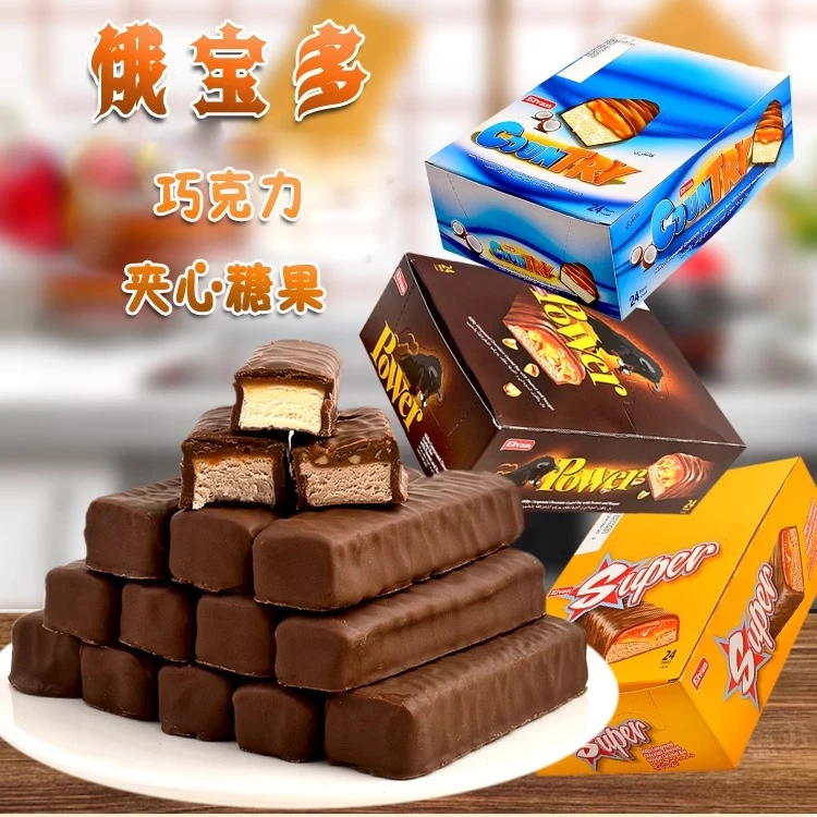 【东娃】俄宝多焦糖牛轧巧克力代可可脂480g
