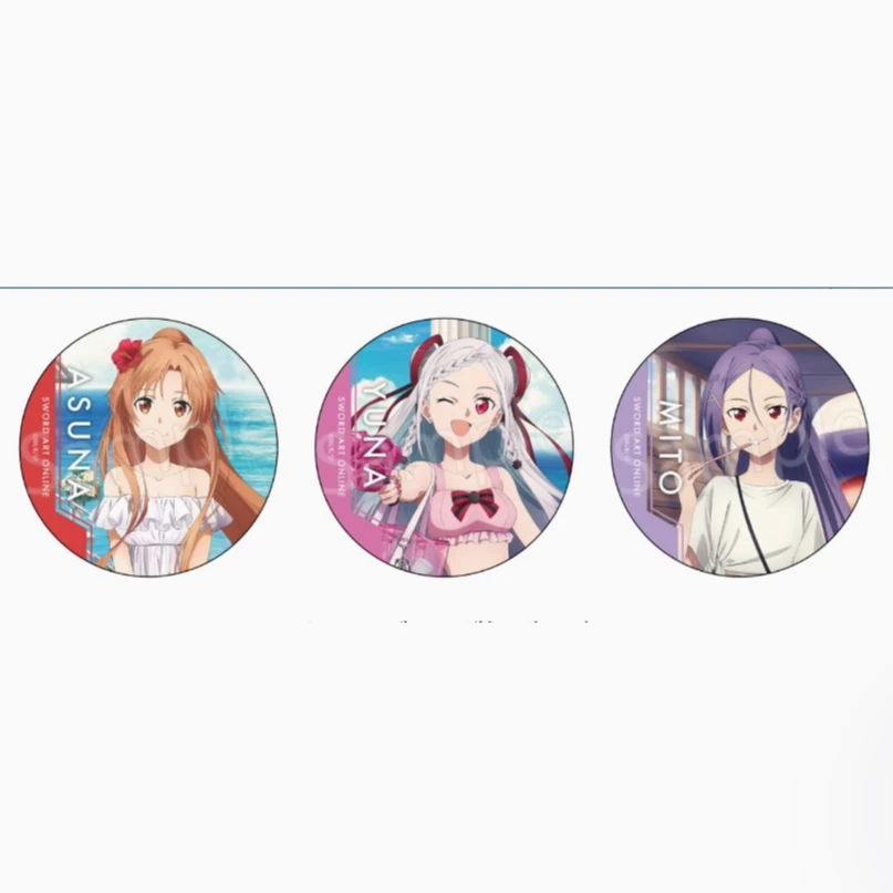 【现货】刀剑神域度假系列吧唧 全3种（未成年禁止下单）代拆不退