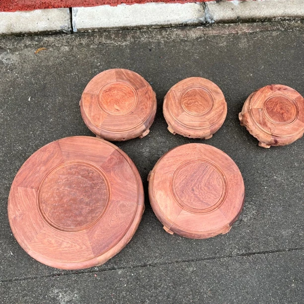 缅甸花梨木大果紫檀原木原色小底座尺寸：35-12/26-12/22-12/18-12