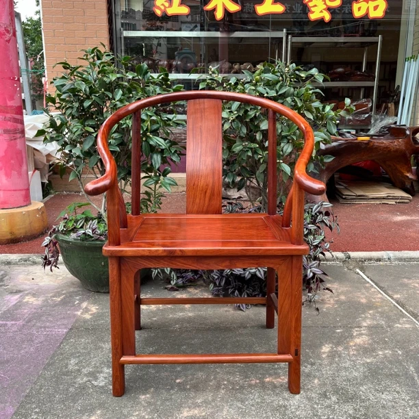 缅甸花梨木大果紫檀/圈椅/长60宽48高94公分座板离地面高48