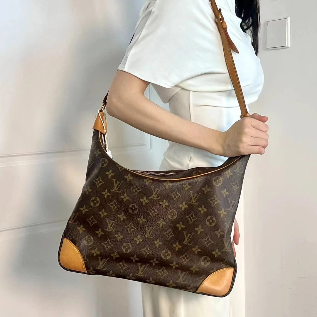 95新 LouisVuitton/路易威登 且曼中古专属/中号牛角包/全原皮