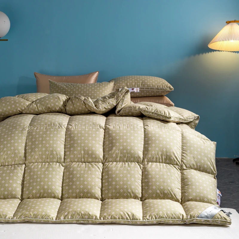阳光假日被芯冬被绒被羽绒被秋冬被立体充绒加厚印花95大朵鹅绒被