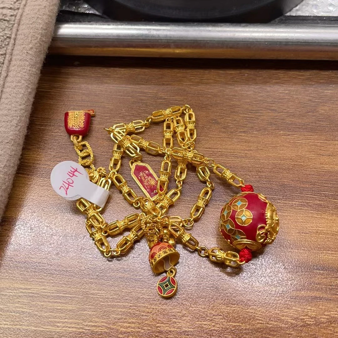 【雅蜜印象】高温烧蓝足金錾刻黄金高端订制