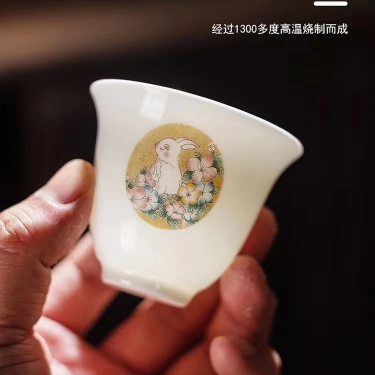 X053-玉兔望月茶杯SD