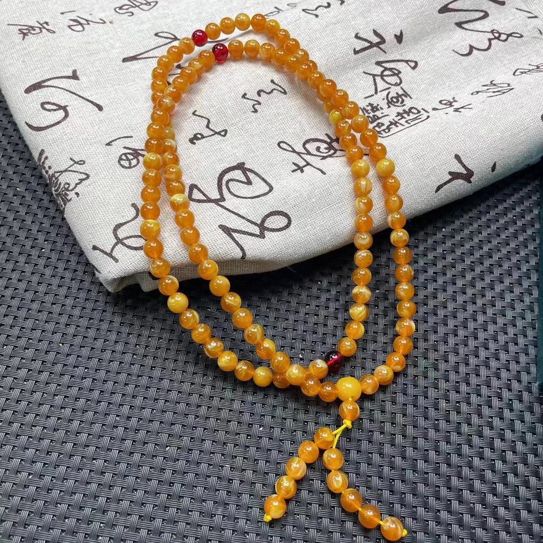 【大喜儿】黄白花8*108项链-12WQ447