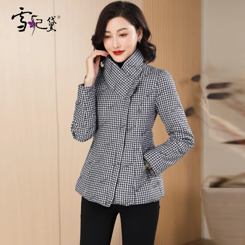 YRF-20707保暖羽绒服短款立领羽绒服女2022新款时尚爆款白鸭绒