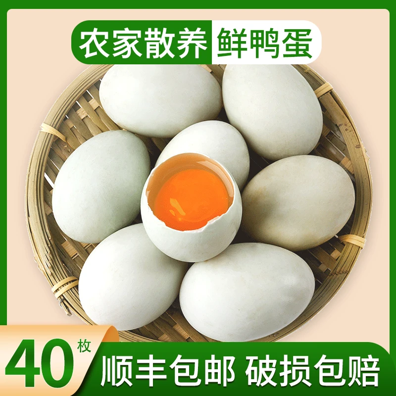 【新店抢购】生鸭蛋农家鲜鸭蛋土鸭蛋正宗散养山林新鲜生鸭蛋6-20枚