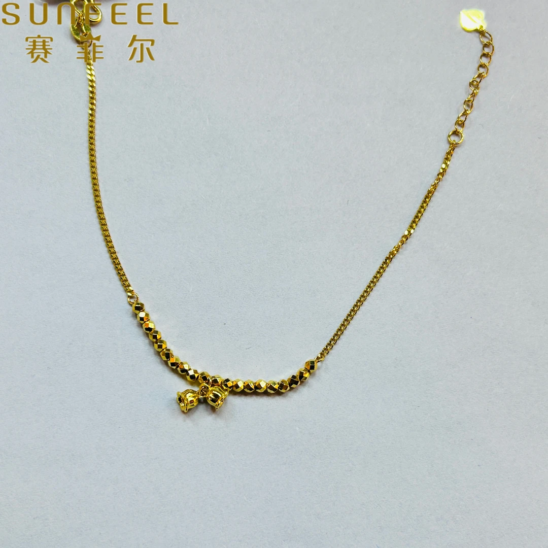 SUNFEEL赛菲尔足金999铃兰花蹦迪珠手链  618 推荐