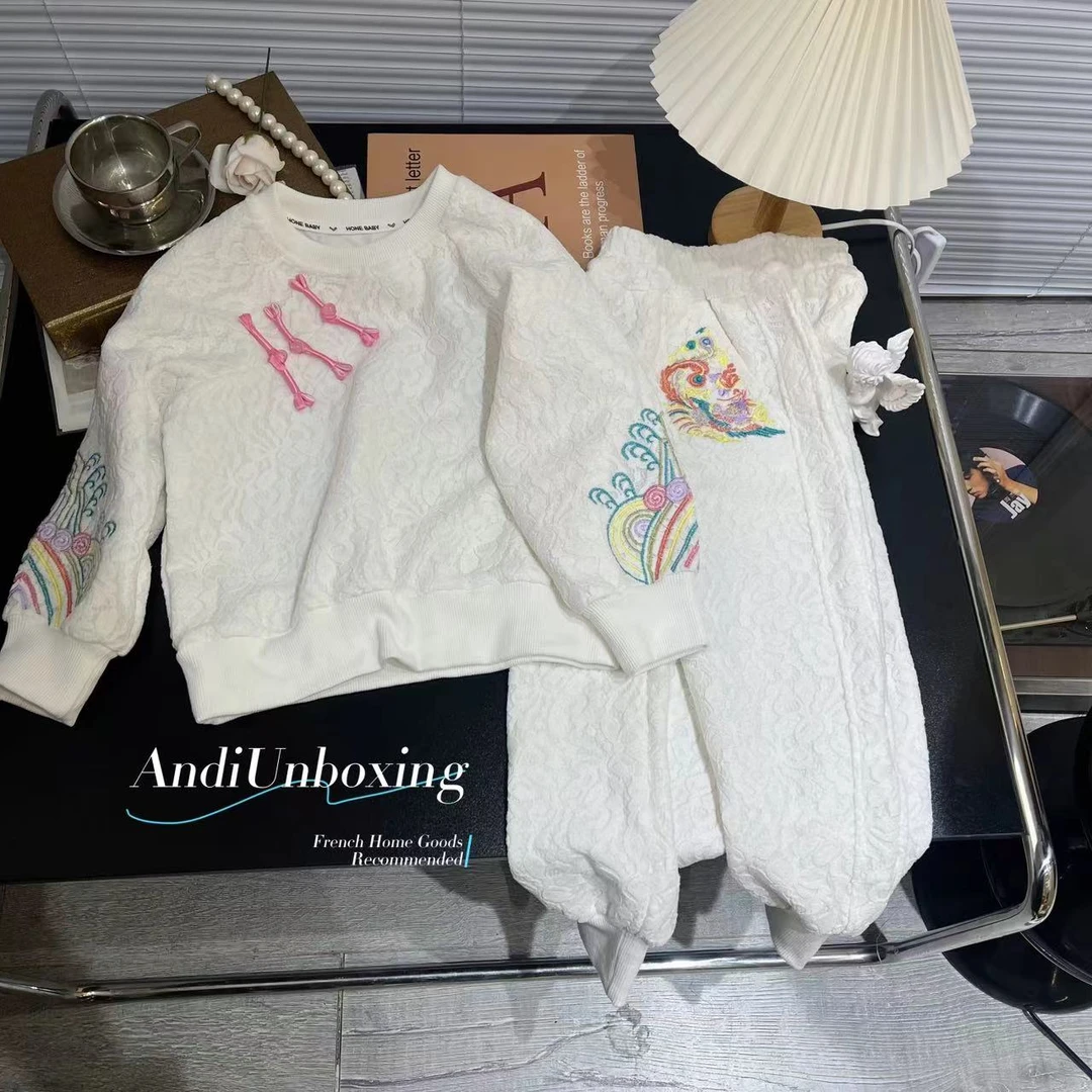 〖ANDI〗订制2024秋季新款中大童国风刺绣卫衣套装2102重工时尚