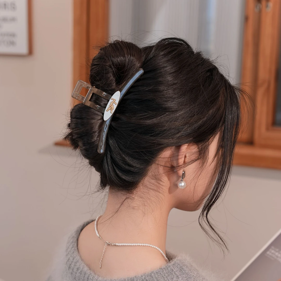 2024新款抓夹女百搭高级感网红发夹后脑勺鲨鱼夹简约优雅头饰8901