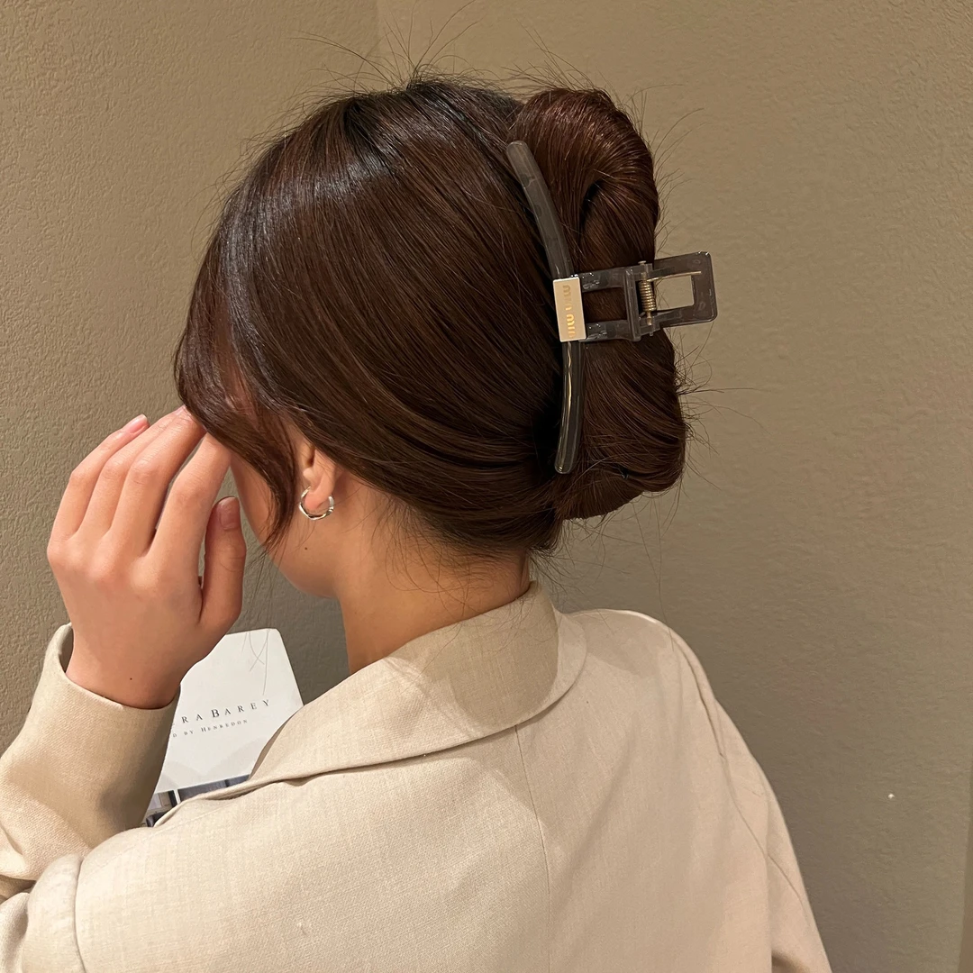 百搭发夹头饰 简约鲨鱼夹 min时尚饰品 复古抓夹8104