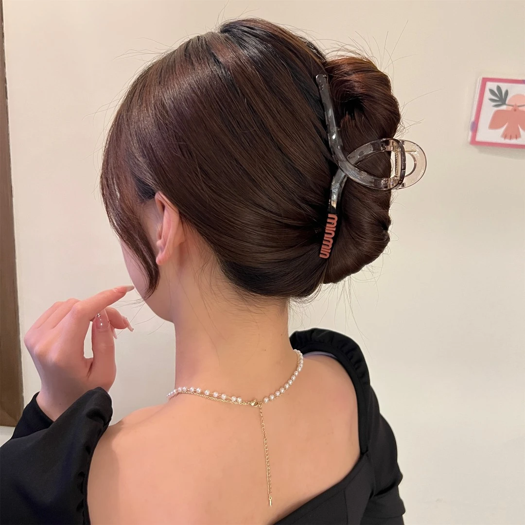 百搭发夹头饰 简约鲨鱼夹 min时尚饰品 复古抓夹8522