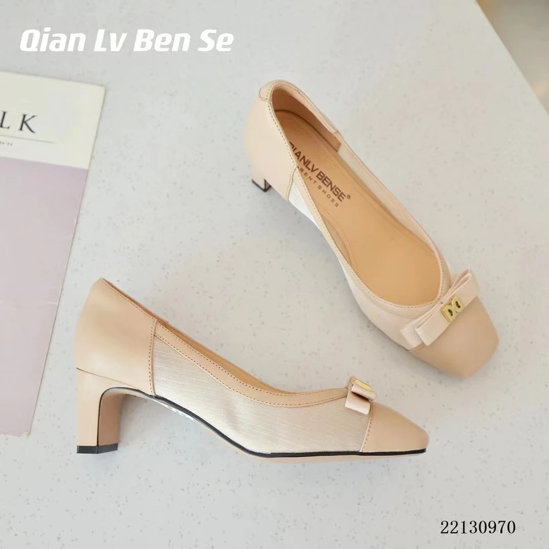 中跟淑女羊皮配网