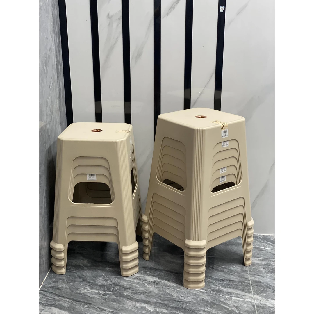 加厚塑料凳子家用客厅餐桌高板凳成人方凳可叠放胶登子餐厅备用