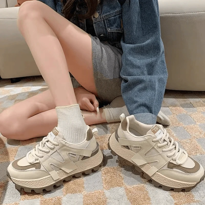 爆款阿甘鞋2024新款百搭潮牌时尚休闲鞋运动鞋增高厚底女鞋