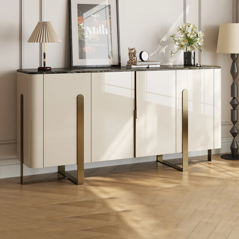 【佛山源头工厂】意式轻奢玄关入户高端实木北欧客厅靠墙储物餐边柜