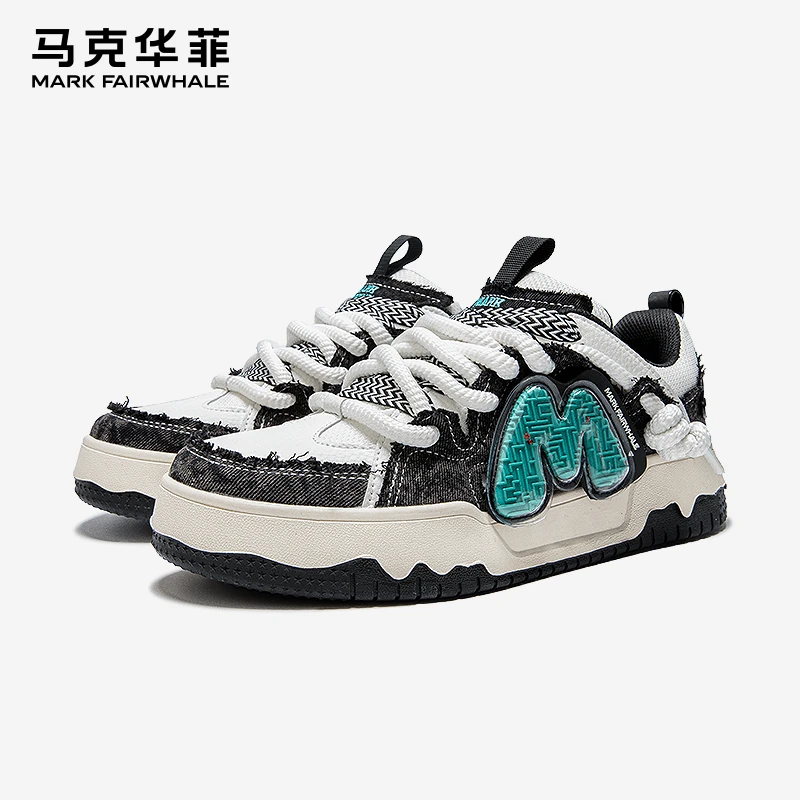 马克华菲男鞋2025新款秋季高档街舞板鞋学生面包鞋男士运动休闲鞋