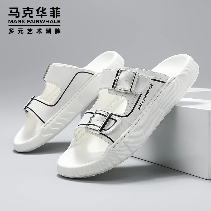马克华菲男士高档拖鞋2025新款夏季防水休闲凉拖鞋男款外穿潮牌拖