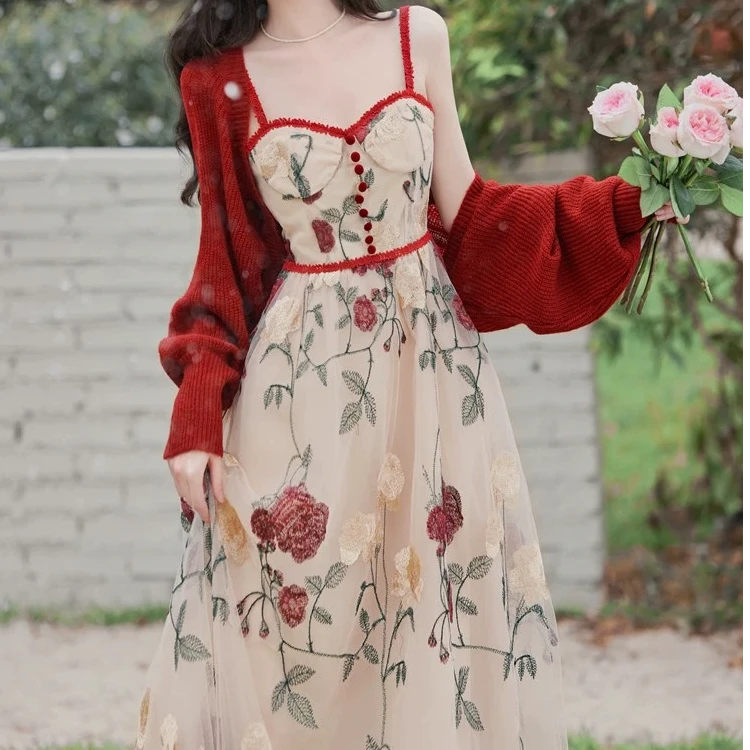 9号仓服饰>>A300-A399号复古法式显瘦国风气质收腰修身好看