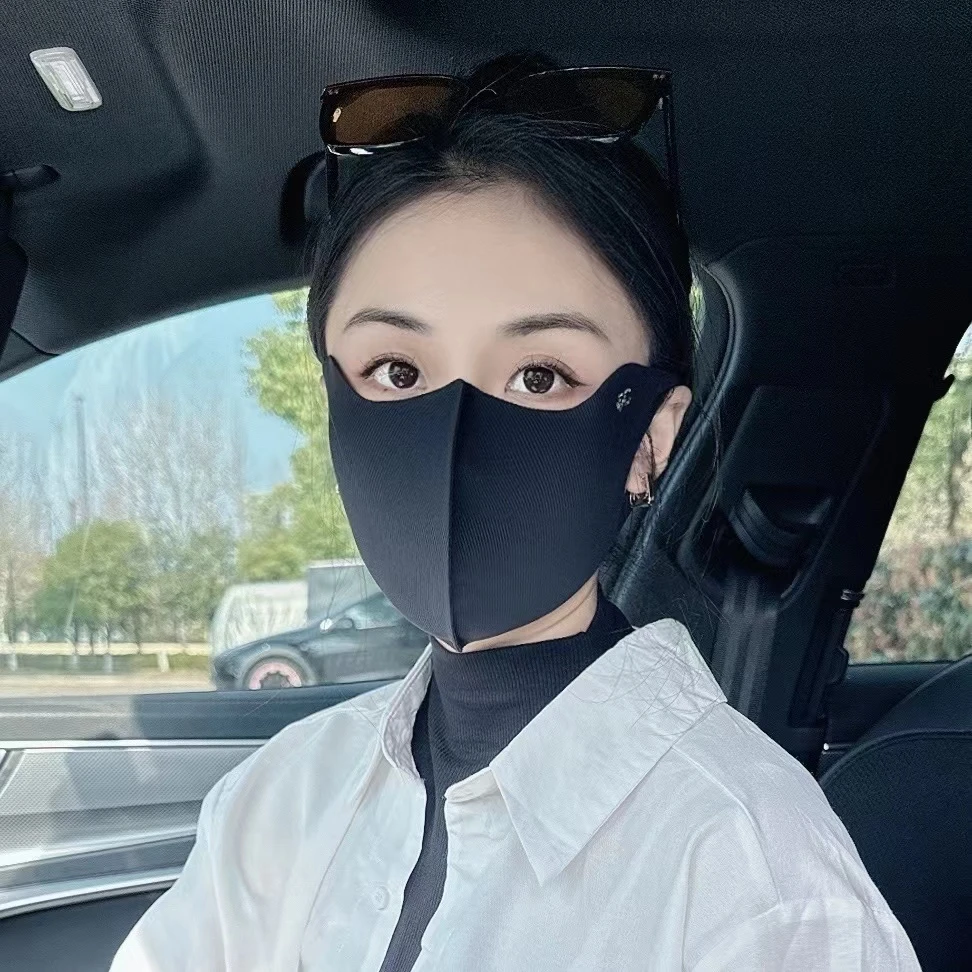秋冬款玻尿酸保暖口罩可水洗护眼角面罩防紫外线面罩
