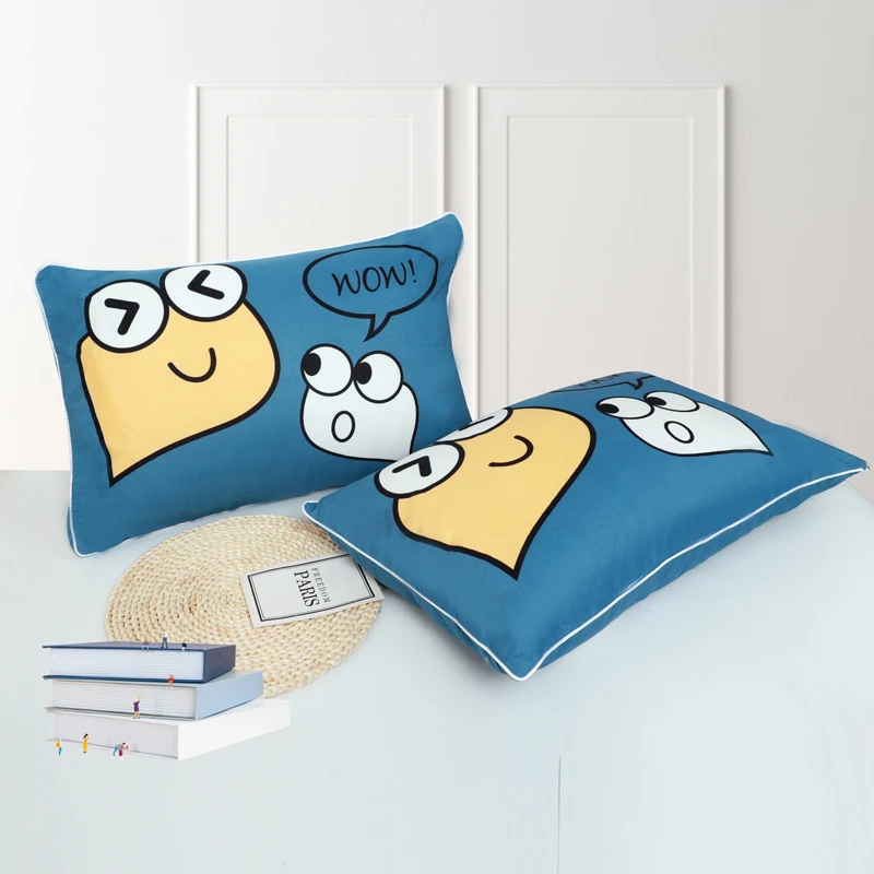 成人枕头套可爱枕套枕巾枕芯棉枕情侣透气幼儿园家用学生宿舍枕套