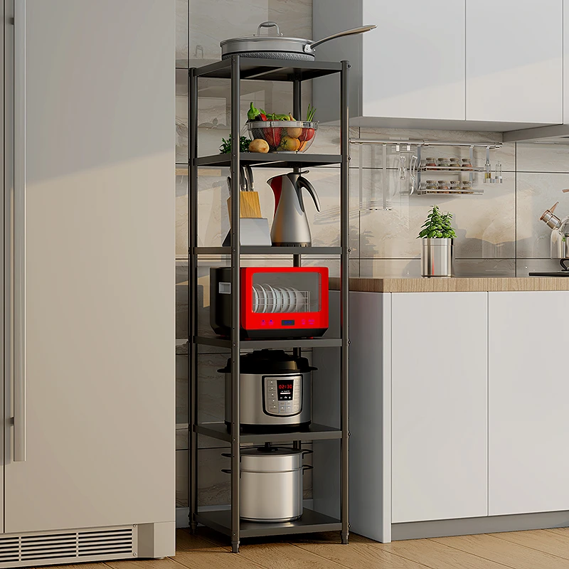 厨房置物架落地多层微波炉烤箱收纳架多功能家用调料储物架锅架子