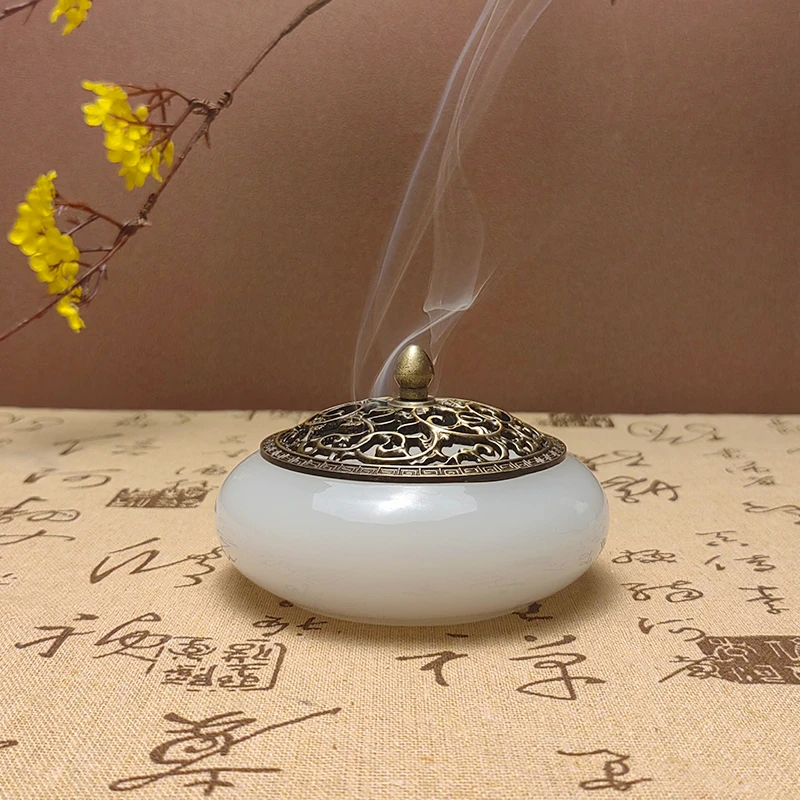 轶香轶缘【大号琉璃玉】家用香薰炉打香篆香道摆男士专蓝风铃香薰