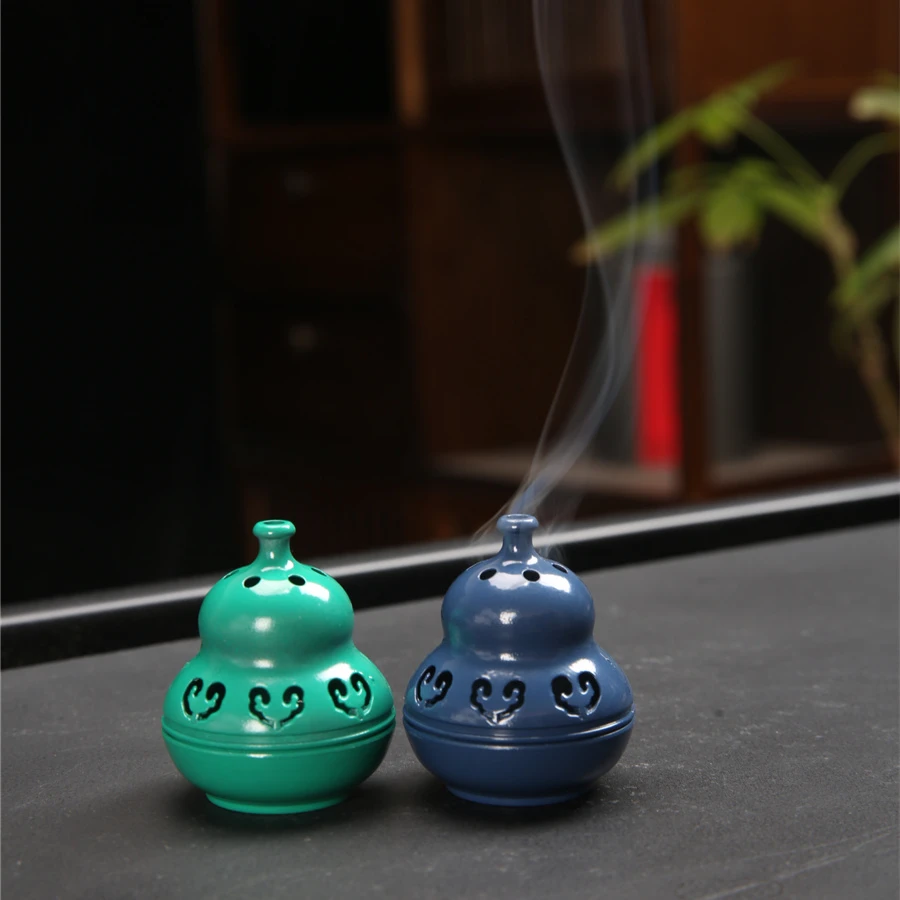 轶香轶缘祥云小葫芦合金香炉小祥云无粘粉沉香檀香天然净化熏香