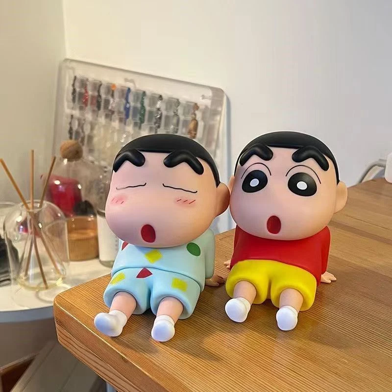 【蜡笔小新】日漫手办睡袍小新手机支架摆件野原新之助摆件公仔礼物