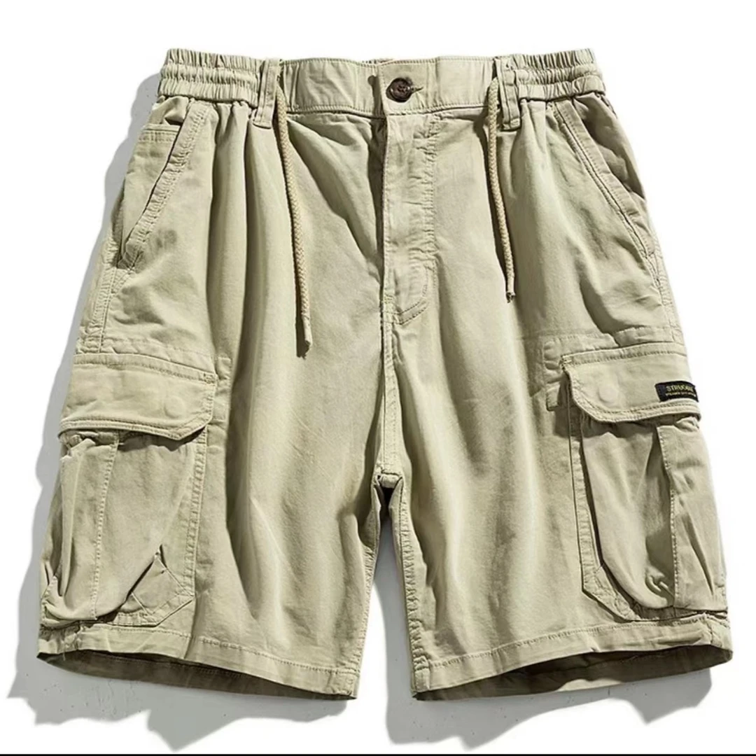 065夏季薄款短裤男 美式复古做旧短裤潮流百搭宽松纯棉男士五分裤