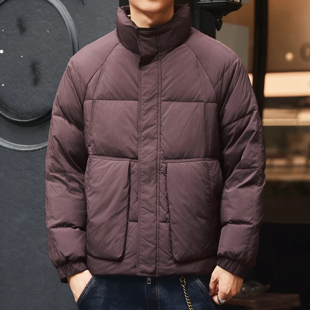 格蓝鹿羽绒服男士外套冬季新款潮牌加厚情侣防寒保暖通勤工装男装