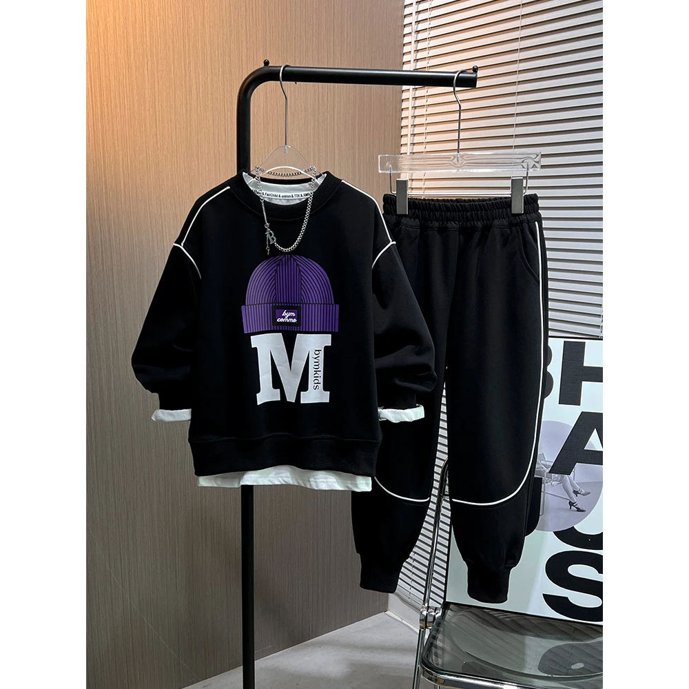 男孩春季运动套装2024新款装韩版衣服休闲衣套装潮