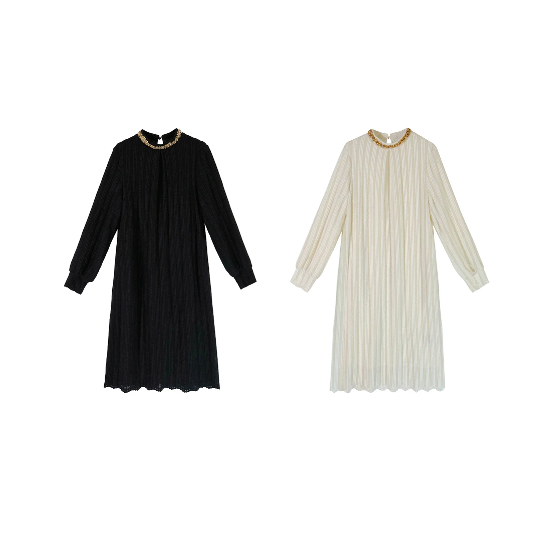 【妮妮专属】【岁月静美】时尚百搭气质显瘦设计科连衣裙L223-2