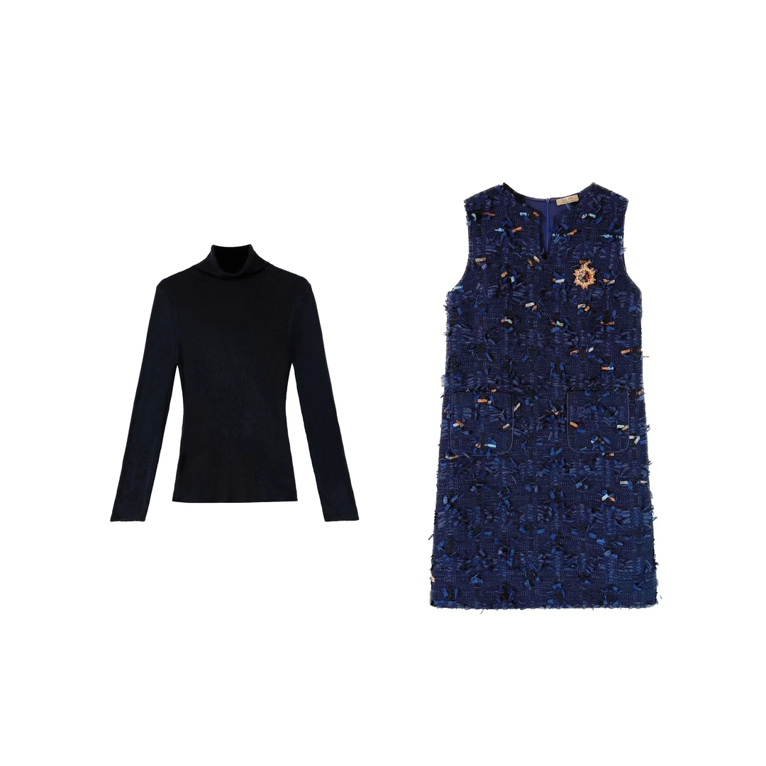 【LLJR】2024秋冬新款时尚百搭高级感设计连衣裙L191J