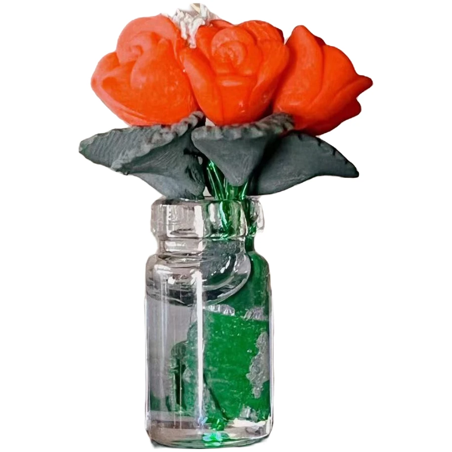 软陶微缩花卉12分花瓶日式猫花桌面小花朵花瓶装饰女生礼物手工