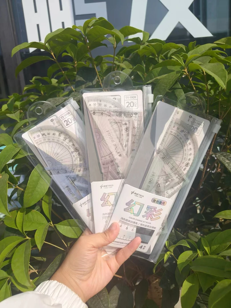 1909小青蛙20EVA幻彩硬套尺一盒24个学生用品