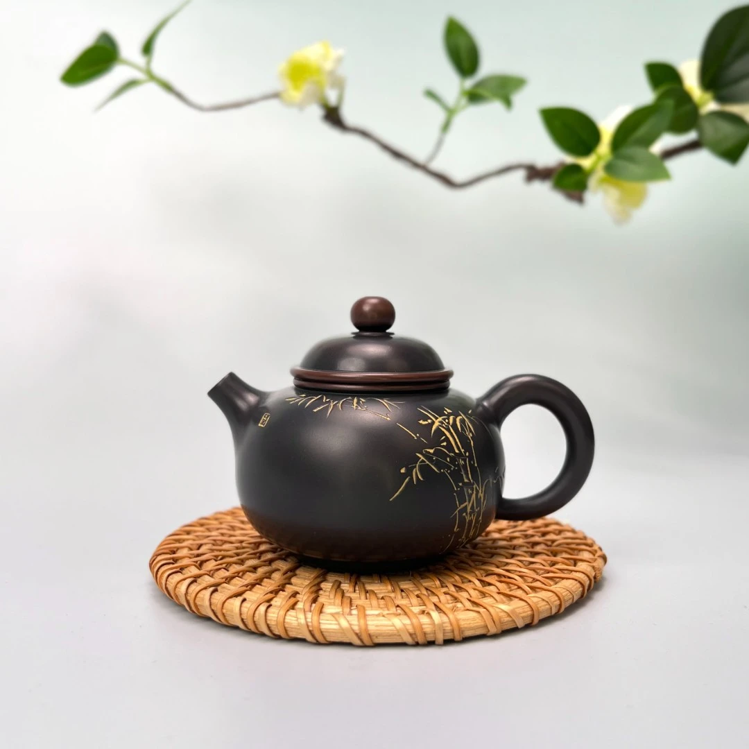 坭兴陶壶 容天壶 纯手工茶壶 高端茶具 送礼茶具 国工带证书
