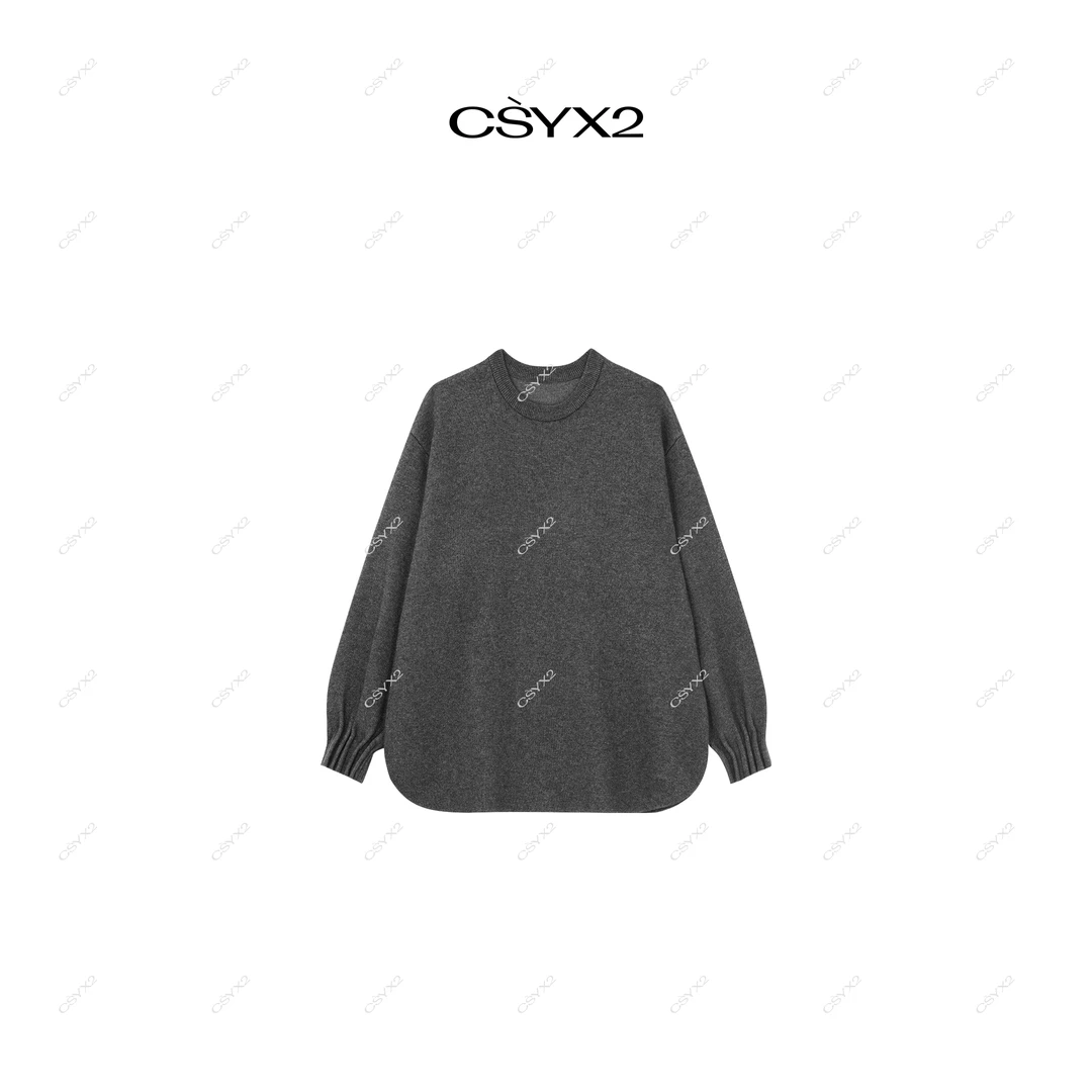 CsyX2-2024A/W”袖之花“100羊毛收长袖针织毛衣CA4DM159