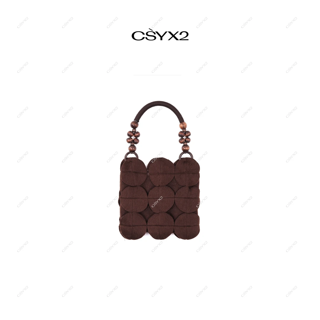 CsyX2-2025A/W 秋冬新款串珠花瓣个性手提包包CA4SE002
