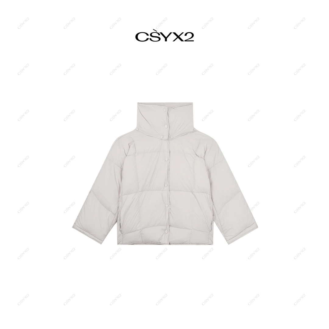 CsyX2-2025A/W 秋冬新品 拆卸领暗扣宽松羽绒服CA4DY008