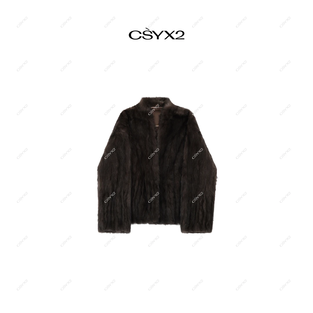CsyX2-2025A/W新款“貂中贵族”时尚质感貂毛皮草外套CA4DD009
