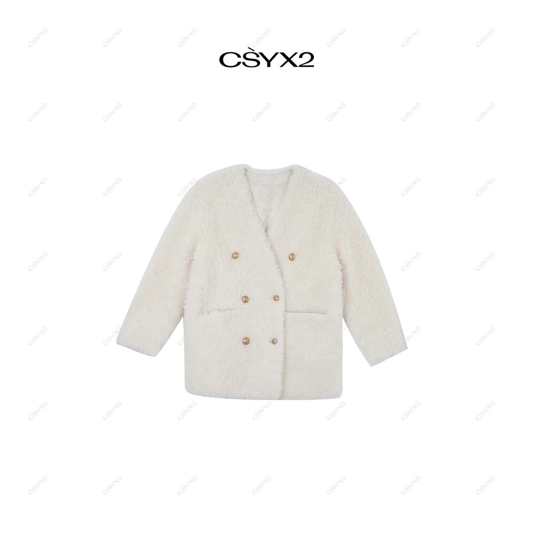 CsyX2-2025A/W 秋冬新品 双排金扣外套大衣CA4DP013