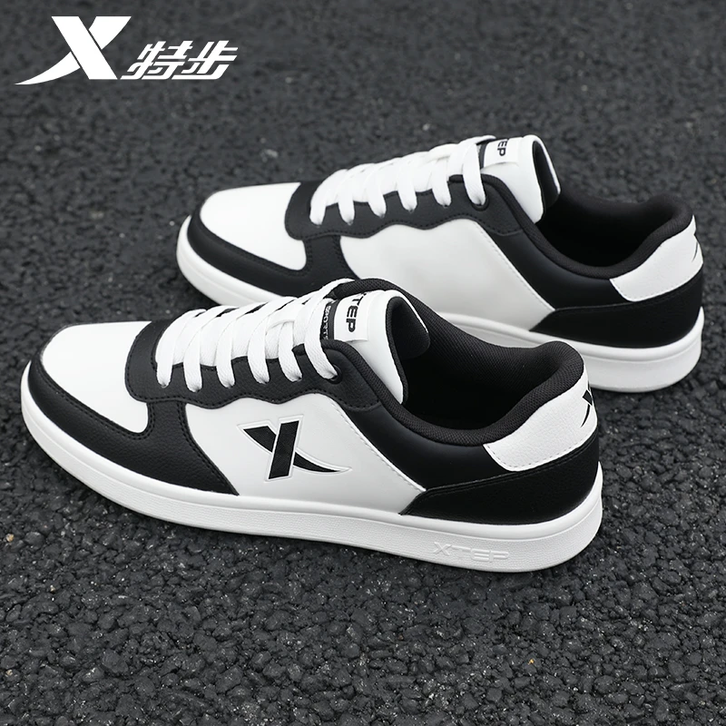 特步板鞋男款正品运动鞋男鞋冬季学生百搭休闲鞋子低帮空军一号鞋