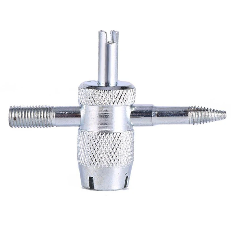 汽车轮胎内胎自行车电动车气门嘴放气四合一多功能气门芯扳手工具